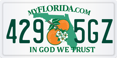 FL license plate 4295GZ