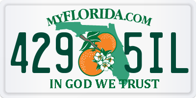 FL license plate 4295IL