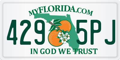 FL license plate 4295PJ
