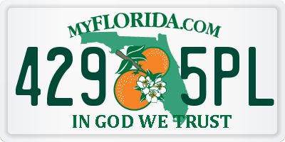 FL license plate 4295PL