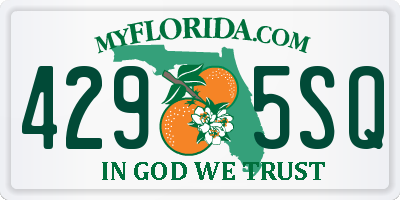 FL license plate 4295SQ