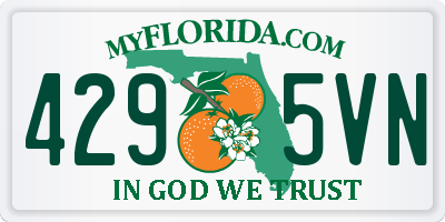 FL license plate 4295VN