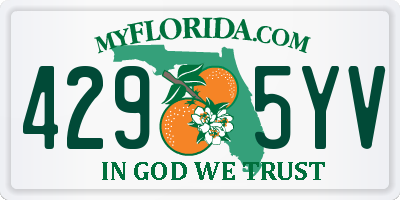 FL license plate 4295YV