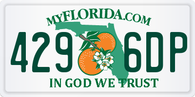 FL license plate 4296DP