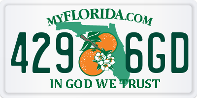 FL license plate 4296GD