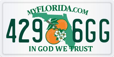 FL license plate 4296GG