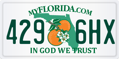 FL license plate 4296HX