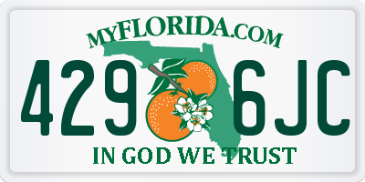 FL license plate 4296JC