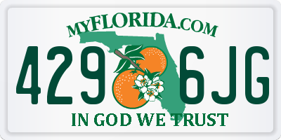 FL license plate 4296JG