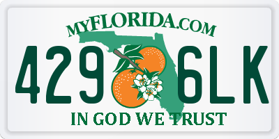FL license plate 4296LK