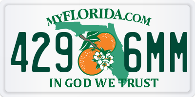 FL license plate 4296MM