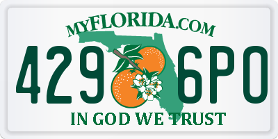 FL license plate 4296PO