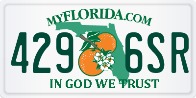 FL license plate 4296SR