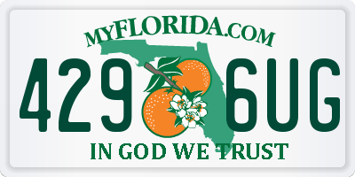 FL license plate 4296UG
