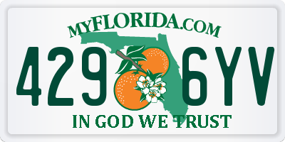 FL license plate 4296YV
