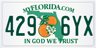 FL license plate 4296YX