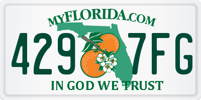 FL license plate 4297FG
