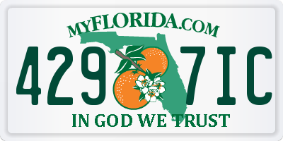 FL license plate 4297IC