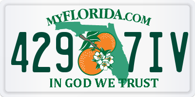 FL license plate 4297IV