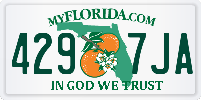 FL license plate 4297JA