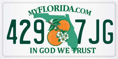 FL license plate 4297JG