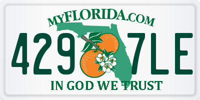 FL license plate 4297LE