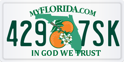 FL license plate 4297SK