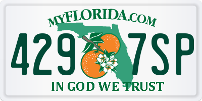 FL license plate 4297SP