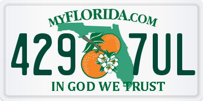 FL license plate 4297UL