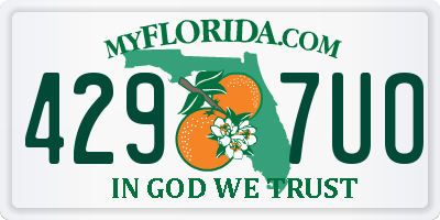 FL license plate 4297UO