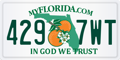 FL license plate 4297WT