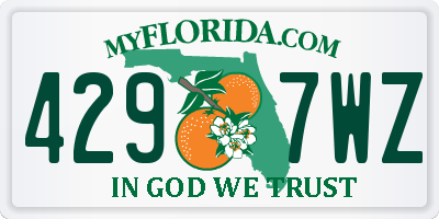 FL license plate 4297WZ
