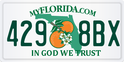 FL license plate 4298BX
