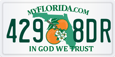 FL license plate 4298DR