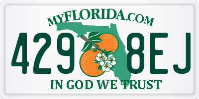 FL license plate 4298EJ