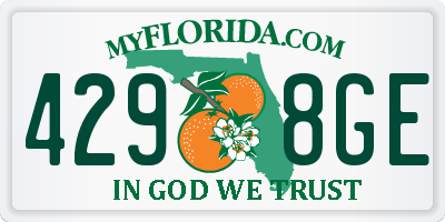 FL license plate 4298GE