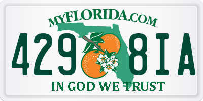 FL license plate 4298IA