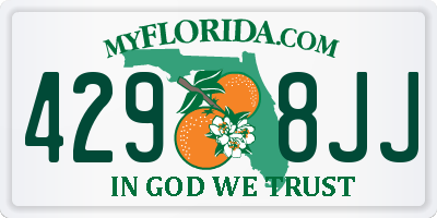FL license plate 4298JJ