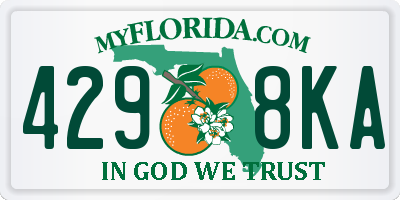 FL license plate 4298KA