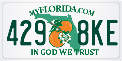FL license plate 4298KE
