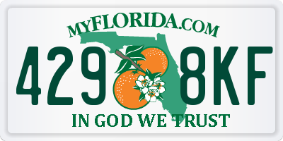 FL license plate 4298KF