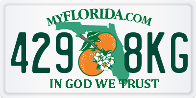 FL license plate 4298KG