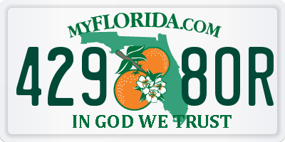 FL license plate 4298OR