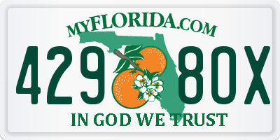 FL license plate 4298OX