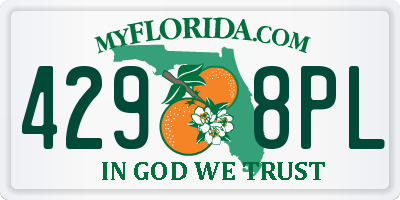 FL license plate 4298PL