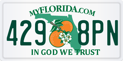 FL license plate 4298PN