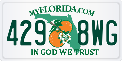 FL license plate 4298WG