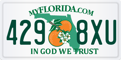 FL license plate 4298XU