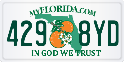 FL license plate 4298YD