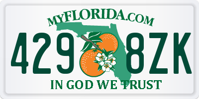 FL license plate 4298ZK